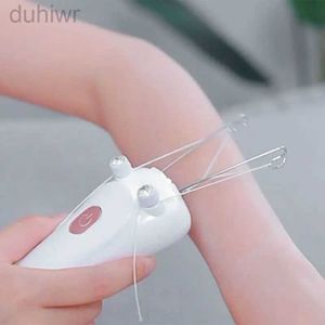 Epilator Mini Electric Facial Body Hair Removal USB Cotton Thread Epilator Shaver Trimmer Devices for Women Neck Lip Chin Arm Legs Beauty D240424