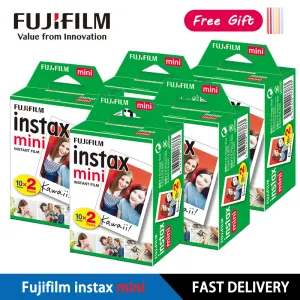 Камера 10/20/40/80/200 листы Fujifilm Instax Mini 11 12 9 7+ 90 3 -дюймовые пленки белого края для мгновенной мини -камеры 25 50S 90 Фото бумага