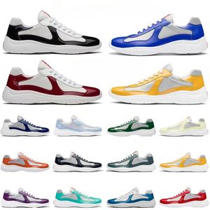 2024 Designer Americas Cup Men's Casual Shoes Runner Women Sports Shoes Low Top Sneakers Shoes Men Rubber Sole Fabric Patent Leather Wholesale Rabatt Trainer