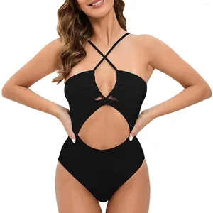 Kvinnors badkläder kvinnors baddräkt baddräkt front ruched bikini 2024 kvinnor maillot de bain femme