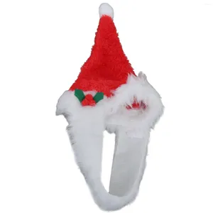 Vestuário para cães chapéu de santa chapéu de pele amigável para a pele adorável trajes de Natal confortáveis para animais de estimação cães presentes