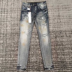 Jeans masculinos Mens Jean Trendy Punk Splash-tint Paint Design Design