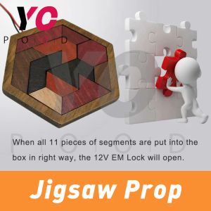 Blocks Jigsaw lub Tanglam Real Life Escape Room Puzzle Prop 1987 Zakończ 11 sztuk puzzli układanki, aby odblokować pokój gier Yopood