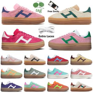 luxury Platform Bold Designer shoes women Casual Shoes Cream Collegiate Green Lucid Pink Wild Pink Gum Silver Green Gum Trainers Plate-forme Woman Sneakers
