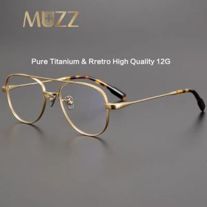 Rahmen Männer reiner Titanpilotbrillen Rahmen Frauen Retro Marke Optische Myopie verschreibungspflichtige Brille Rahmen Rahmen ultraleichte Brillen