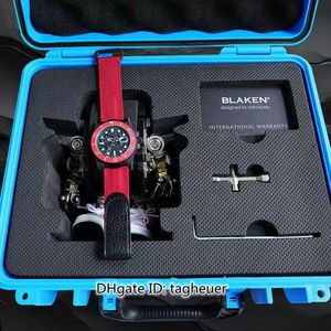 С чемоданом коробки мужские часы Diw Factory 40mm 116610 Diw Кожаные ленты Blaken Black Pvd Case Watch Cal.3135 Движение Автоматические мужские наручные часы инструмент карты