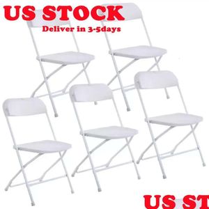 Supplies Stock Us Festive Other New Plastic Folding Chairs Wedding Party Event Chair Commercial White Beach Garden Park Supp Dhisz