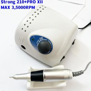 Drills Strong 210 PRO XII Nail Drill 65W 35000 Machine Cutters Manicure Electric Nail Drill Milling Manicure Machine Polish Nail File