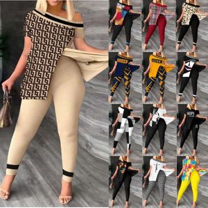 Casual Tracksuit Designer Ubranie damskie Dwuczęściowe zestawy Sportssuit 2024 Wiosna i lato nowe damskie dwuczęściowe nieregularne spodnie mody ustawiają codzienne stroje