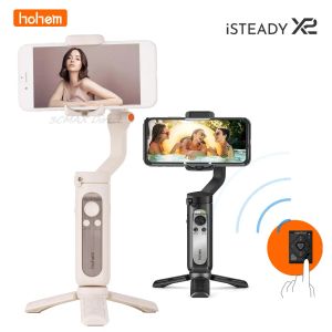 Gimbal Hohem isteady x2 접이식 스마트 폰 3Axis gimbal with remote 컨트롤 가벼운 접이식 안정 장치 iPhone/Samsung/Huawei