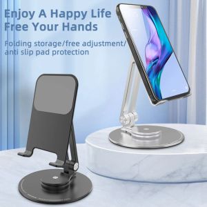 Stojaki 360 ° aluminium obrotowy uchwyt na telefon komórkowy stojak na telefon komórkowy dla Xiaomi iPhone 14 Pro Max Akcesoria telefonu komórkowego