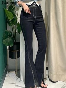 Dżinsy damskie wiosna lato długie spodni kobiety dzielą modę wysoką talię panie bottom spodni w stylu Korean Style Pants