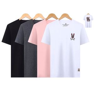 Psychological bunny Mens T Shirts camisetas para hombre skull rabbit Men Designers Tshirt hemd Round Neck Short Sleevedshirt Homme High quality chemise homme