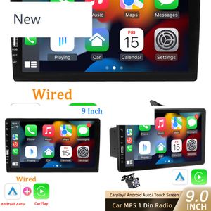 Car Radio 1 Din Carplay Android Auto MultiMedia Player 9 -дюймовый сенсорный экран FM Bluetooth Mirrorlink Universal