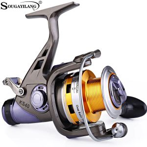 Accessori Sougayilang Carpa Fishing Reel 5.0/5.2: 1 Rapporto per ingranaggi Resto massimo da 10 kg Ruota rotante con vento a spool di alluminio per Pesca d'acqua dolce