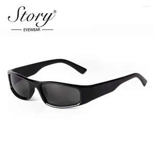 Okulary przeciwsłoneczne Historia moda Y2K wąskie sporty prostokąta dla kobiet mężczyzn 2024 marka projektantów okularów przeciwsłonecznych rowerowe odcienie męskie s77361h