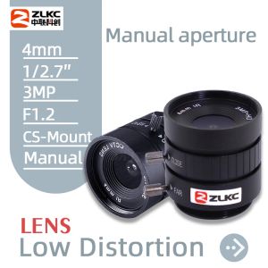 Фильтры zlkc fa 4mm макрообъектив CS Mount 1/2,7 дюйма Фиксированная фокусная промышленная линза F1.2 Ручная Iris 3.0MegApixel для камеры машинного зрения