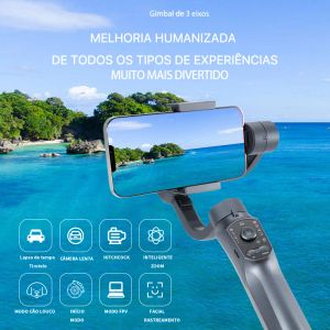 Gimbals f10pro 3axis Gimbal Smartphone Handheld Selfie Sticks Video Recorder Vlog Live -Stabilisator für iPhone Xiaomi Huawei Samsung Neu