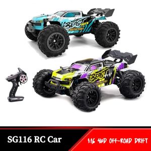 CARS SG116 MAX RC CARGULHO DE CARRO DE 4WD RC 80 km/h Carro de corrida profissional 2.4g de alta velocidade Carros de deriva offroad Remote Control Toys