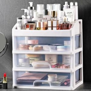 Bins 2/3/4 Layer Desktop Storage Box Organizer Large Capital Plastic Drawer Transparent Multifunction Cosmetics Storage Organizer Box