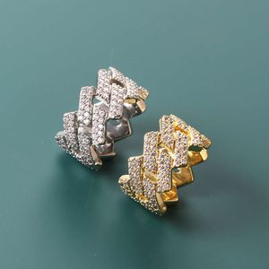 Men's Diamond Hip Hop Real Gold Plated Full Zircon Tide Man Ring