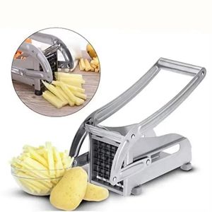 Aço inoxidável 2 lâminas Frades Fry Cutter Slicer Cutter Chopper Machine fabricando ferramentas batatas fritas cortadas