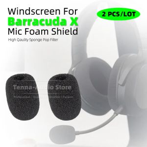 Aksesuarlar 2pcs için Razer Barracuda x Kulaklık Mikrofon Pop Filtresi Headworn ön cam sünger köpük kulaklık kulaklık mikrofon ön cam kapağı