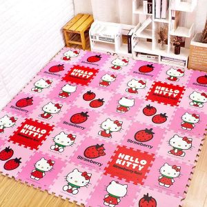 MATS BABY PLAY MAT 9PCS أنشطة الكرتون حصيرة للطفل سميكة 1 سم تلعب حصيرة 30 × 30 سم