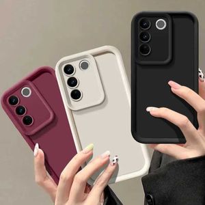 Casos de telefone celular para Vivo V30 Lite Case Vivo Y200E Índia Vivo V40 SE Vivo T3 Câmera de Proteção da caixa de telefone Anti Drop Protection Tampa macia 240423