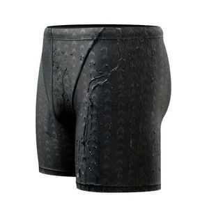 Männer Badebekleidung neue professionelle Männer Badebekleidung Schwarze Schwimmstüle Schallhaut Swim Slips Badeanzug wettbewerbsfähige Hose Sommer Beach Shorts D240424