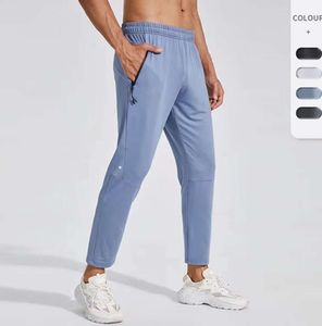 LL Mens Jogger Long Pants Sport Yoga Outfit Quick Dry Drawstring Gym Pockets Sweatpants Trousers Casual Elastic Waist fitness 4 Colors Designer Fashion Clothing 546