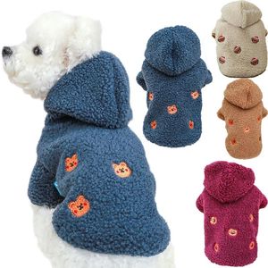 Abbigliamento per cani Modello animale per pile pile Vestite inverno abiti cappotto con cappuccio per cagnolini cuccioli di cucciolo giacca overcero