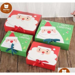 Big Christmas Gift Wrap Eve Box Santa Claus Fairy Design Kraft Papercard Present Party Favor Activity Red Green Gifts Package Boxes Dr DHH7L S ES