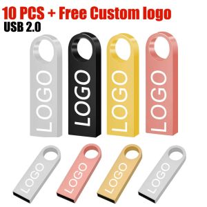 Azionamento RATALLE 2,0 USB Flash Drive 64 GB 32 GB 16 GB 8 GB da 4 GB Penna a bastoncino Memoria di memoria Memory Stick Bulk 10pcs