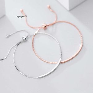 sailormoon sister bracelet designer Aloqi S Sier Bracelet Women's Korean Edition Simple Hollow Elbow Handpiece Cute Temperament Round Bead Jewelry S3739