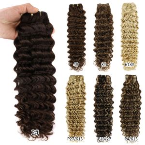 Weaves Weaves Deep Wave Human Hair Weft Bundles European 100% Remy Natural Curly Human Hair 100g