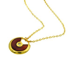 Original Designer Främjande av Erqing Carter Amulet Natural Stone Necklace Shell Agate Gift for Friends Imwh