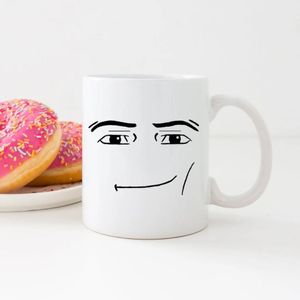 Game Inspired Man Face Mug Roliga män eller kvinna möter kaffe söt spelare födelsedagspresent tillbaka till skolan 240418