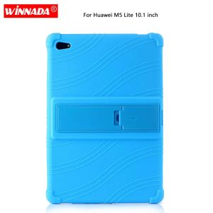 Case For Huawei Mediapad M5 Lite 10 case 10.1" BAH2L09 BAH2W19 BAH2W09 case Tablet silicone Shockproof Stand Cover M5 Lite 10.1