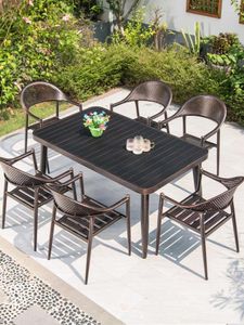 Camp Furniture Outdoor Tisch und Stuhl Kombination Innenhof Garden Terrasse Balkon Aluminiumlegierung Freizeit Tabl