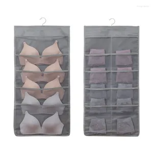 Borse da stoccaggio 1 pezzi Armadio Organizzatore del reggiseno sospeso con gancio di metallo a doppia faccia a parete per le tasche per tasche per le tasche per biancheria intima per biancheria intima