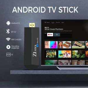 Stick Nowy Z1 TV Stick Android 10.0 ATV z aplikacją TV 4K 3D TV Box 2.4G5G Asystent Assistant Control Media Media odtwarza