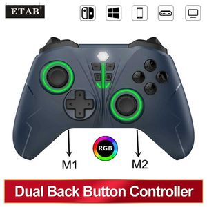 Game ContROllers Joysticks Wireless Gamepad With Dual Back Key Custom PROgramming RGB Turbo BT ContROller For Switch OLED AndROid TV PC Joystick d240424