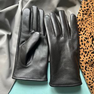 Men's Leather Gloves Sheepskin Whole Leather Gloves Autumn And Winter Motorcycle Riding Warmth And Windproof XL Size