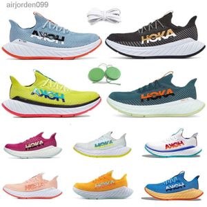 Hokah One Carbon X3 Men Running Shoes Hokahs Sneaker Bondowing Sail Festival Fuchsia Strålande Blue Coral Black Fire Red Midnight Men Women Trainers Sport Sneakers