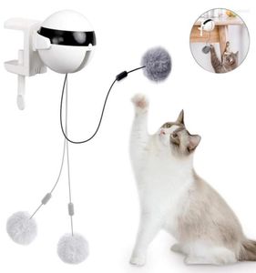 Kedi oyuncakları Akıllı Oyuncak Elektrikli Otomatik Kaldırma Hareketli Pet Pel Peluş Top Kediler için Etkileşimli Bulmaca Haddeleme