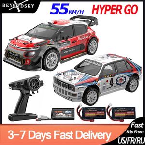 Electric/RC Car 55 км/ч Hyper Go MJX 14301 14302 14303 1/14 RC CAR Бесстраночный 2,4 г дистанционного управления 4WD внедорожного автомобиля RC Electric Toy 240424