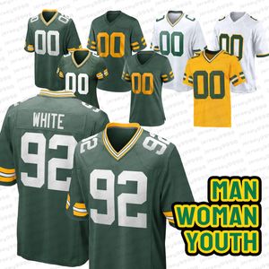 10 amor 8 Josh Jacobs Jersey de futebol Christian Watson Jaire Alexander Aaron Jones Lukas van Ness Jayden Reed Luke Musgrave Tucker Kraft Romeo Doubs Rashan Gary