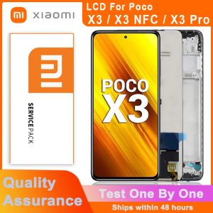 Ekrany oryginalny wyświetlacz 6.67 '' dla Xiaomi POCO x3 / x3 NFC / x3 Pro LCD DIGITIZER ZESPOŁA DOMITOWANIA DLA XIAOMI POCO X3 M2007J20CG