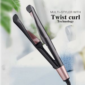 Straighteners Professional Flat Iron LED Hair Straightener Twisted Plate 2 in 1 Ceramic Curling Iron Heated hair curler for All Hair Types